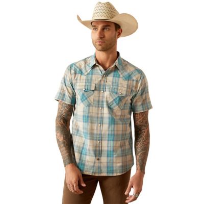 Image showing  Men's Retro Howland Western Short-Sleeve Button-Down Shirt