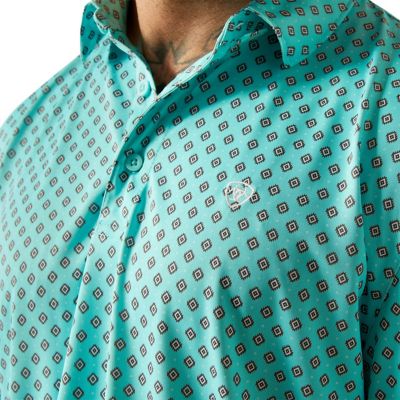 Image showing  Men's Moisture Movement Technology All Over Print Short-Sleeve Polo Shirt
