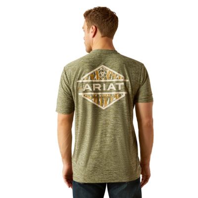 Ariat Men's Tree Bark Camo Charger Short Sleeve Graphic T-Shirt