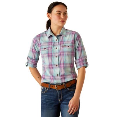 Image showing 0 th Ariat Women's Rebar Made Tough DuraStretch Long-Sleeve Work Shirt