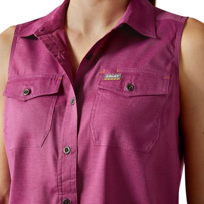 Image showing  Women's Rebar Made Tough VentTEK Durastretch Sleeveless Button-Down Tank