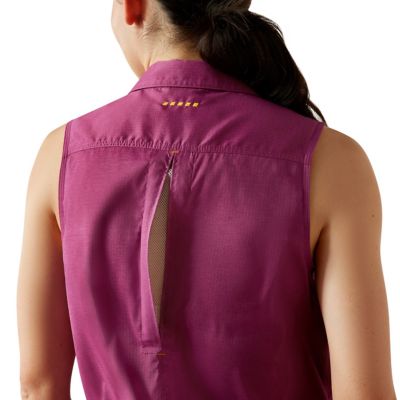 Image showing  Women's Rebar Made Tough VentTEK Durastretch Sleeveless Button-Down Tank