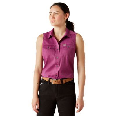 Ariat Women's Rebar Made Tough VentTEK Durastretch Sleeveless Button-Down Tank