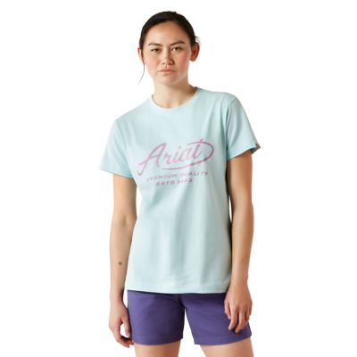 Ariat Women's Rebar Cotton Strong Worldwide Graphic Crew Neck Short-Sleeve T-Shirt