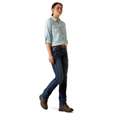 Image showing 5 th Ariat Women's Made Tough VentTEK Durastretch Collared Long-Sleeve Work Shirt