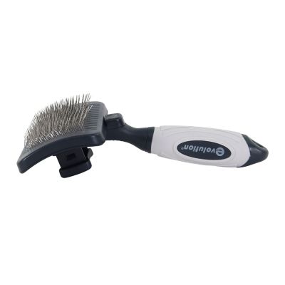 Image showing  Self-Cleaning Pet Slicker Brush, Medium, 4.25 in. x 4.0625 in.
