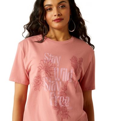 Image showing  Women's Stay Wild Graphic Crew Neck Short-Sleeve T-Shirt