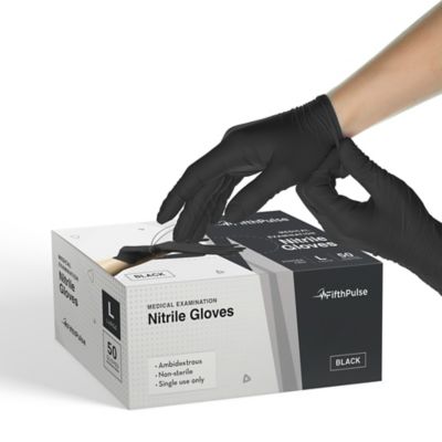 FifthPulse Nitrile Exam Latex Free & Powder Free Gloves - Box of 50 Gloves