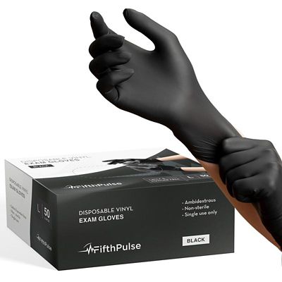 FifthPulse Vinyl Exam Latex Free & Powder Free Gloves - Box of 50 Gloves