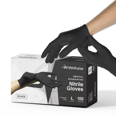 FifthPulse Nitrile Exam Latex Free & Powder Free Gloves - Box of 100 Gloves