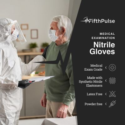 Image showing  Nitrile Exam Latex Free & Powder Free Gloves - Box of 100 Gloves