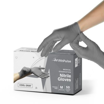 FifthPulse Nitrile Exam Latex Free & Powder Free Gloves - Box of 50 Gloves