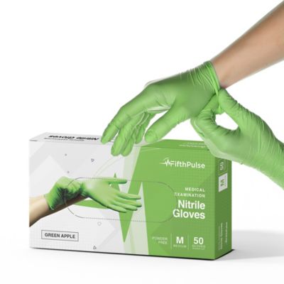 FifthPulse Nitrile Exam Latex Free & Powder Free Gloves - Box of 50 Gloves