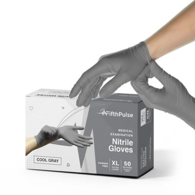FifthPulse Nitrile Exam Latex Free & Powder Free Gloves - Box of 50 Gloves