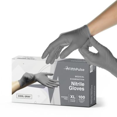 FifthPulse Nitrile Exam Latex Free & Powder Free Gloves - Box of 100 Gloves