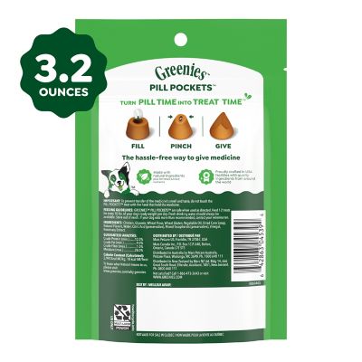 Image showing 9 th Greenies Pill Pockets for Dogs Small, Tablet Size Soft Dog Treats, Chicken Flavor, 3.2 oz., Pack of 30