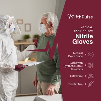 Image showing  Nitrile Exam Latex Free & Powder Free Gloves - Box of 200 Gloves
