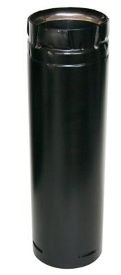 US Stove 4 in. x 36 in. Stainless Black Straight Pipe