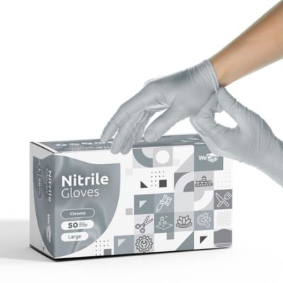 WeCare Nitrile Latex Free & Powder Free Disposable Gloves - Box of 50 Gloves