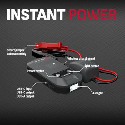 Image showing  Electric SL1672 1000 Amps 12 V Jump Starter and Portable Power Pack with Wireless Charging Pad