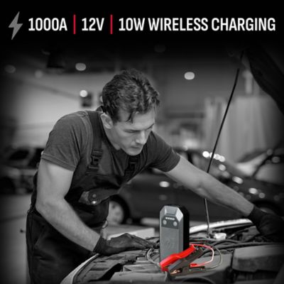 Image showing  Electric SL1672 1000 Amps 12 V Jump Starter and Portable Power Pack with Wireless Charging Pad