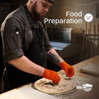 Image showing  Nitrile Gloves 8 Mil - Heavy Duty Gloves with Diamond Texture Grip - Powder and Latex Free Disposable Gloves - 100 Count