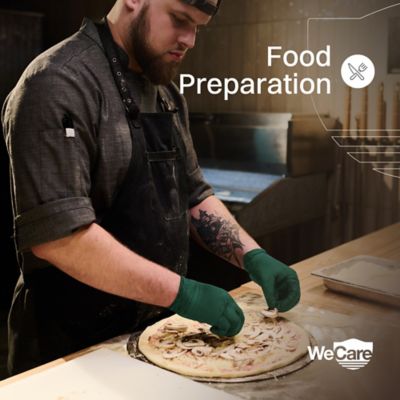 Image showing  Nitrile Gloves 8 Mil - Heavy Duty Gloves with Diamond Texture Grip - Powder and Latex Free Disposable Gloves - 100 Count