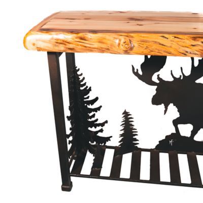 Image showing  Moose Aspen Wood Table Brown Finish 30 in. H