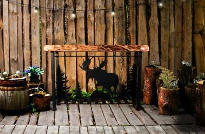 Image showing  Moose Aspen Wood Table Brown Finish 30 in. H