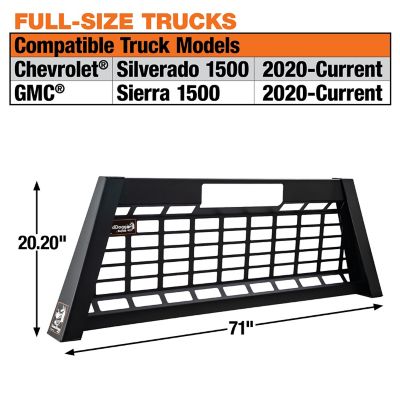 Image showing  GuardDogg Heavy Duty Steel Truck Headache Rack with Mounting Brackets for GMC Sierra and Chevy Silverado 1500
