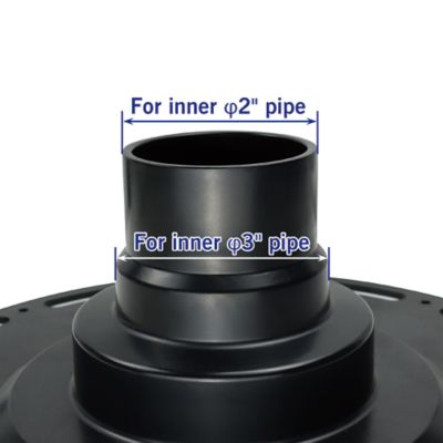 Image showing  4 in. x 4 in. Stainless Steel Square Shower Drain with PVC Bonding Flange, CFD-PVC-4-S06-MB