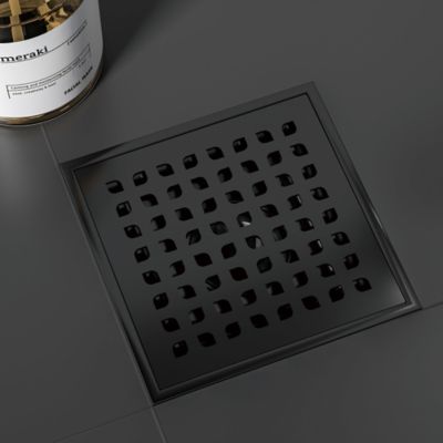 Image showing 5 th Neodrain 6 in. x 6 in. Stainless Steel Square Shower Drain with PVC Bonding Flange, CFD-PVC-6-S06-MB