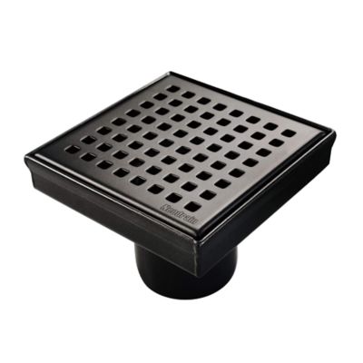 Neodrain 4 in. x 4 in. Stainless Steel Square Shower Drain with Square Pattern Surface, ZS3-4-S04-MB