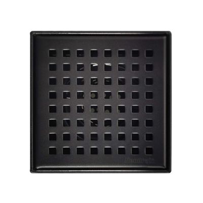 Image showing  4 in. x 4 in. Stainless Steel Square Shower Drain with Square Pattern Surface, ZS3-4-S04-MB