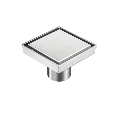 Image showing  4 in. x 4 in. Stainless Steel Square Shower Drain with Tile In Pattern Surface, ZS3-4-T02-BR