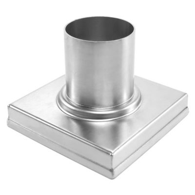 Image showing 4 th Neodrain 4 in. x 4 in. Stainless Steel Square Shower Drain with Tile In Pattern Surface & PVC Drain Base, ZS3-4-T02-BR-PVC3