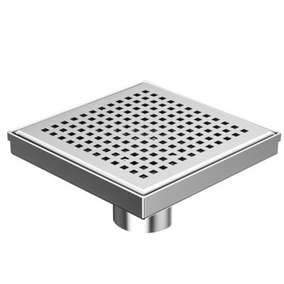 Image showing  6 in. x 6 in. Stainless Steel Square Shower Drain with Square Pattern Surface, ZS3-6-S04-BR