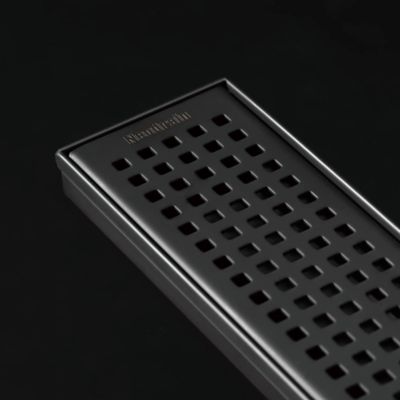 Image showing  24 in. Stainless Steel Linear Shower Drain with Square Pattern Surface, ZA3-24-G03-MB