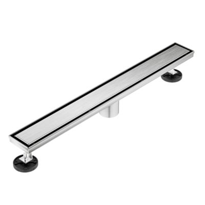 Neodrain 24 in. Stainless Steel Linear Shower Drain with Tile In Pattern Surface, ZA3-24-T02-BR