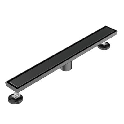 Image showing  24 in. Stainless Steel Linear Shower Drain with Tile In Pattern Surface, ZA3-24-T02-MB