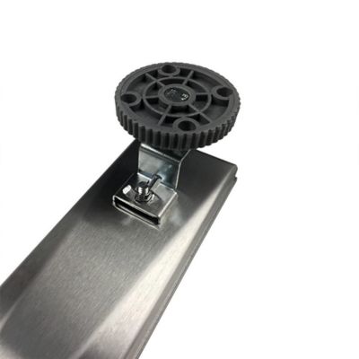 Image showing  28 in. Stainless Steel Linear Shower Drain with Square Pattern Surface