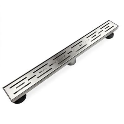 Neodrain 36 in. Stainless Steel Linear Shower Drain with Stripe Pattern Surface, ZA3-36-G01-BR