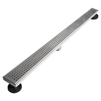 Neodrain 40 in. Stainless Steel Linear Shower Drain with Square Pattern Surface