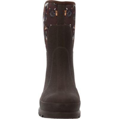 Image showing 3 th Muck Boot Company Womens Chore Classic Mid Work Boot, Chicken Print