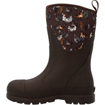 Image showing 4 th Muck Boot Company Womens Chore Classic Mid Work Boot, Chicken Print