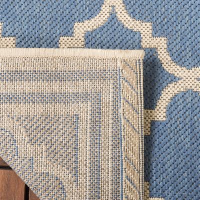 Image showing 3 th Safavieh Beach House BHS121 Indoor and Outdoor Area Rug