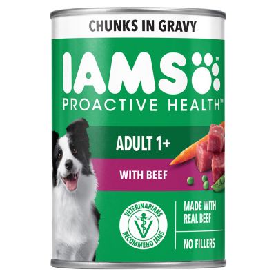 Iams Proactive Health Wet Dog Food Beef Chunks In Gravy, 13 oz. Can