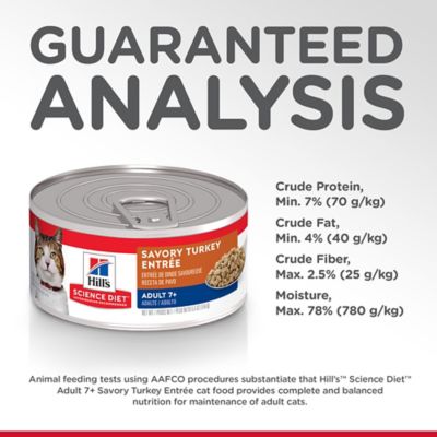 Image showing 5 th Hill's Science Diet Senior 7+ Cat Food, Savory Turkey, Canned, 5.5 oz.