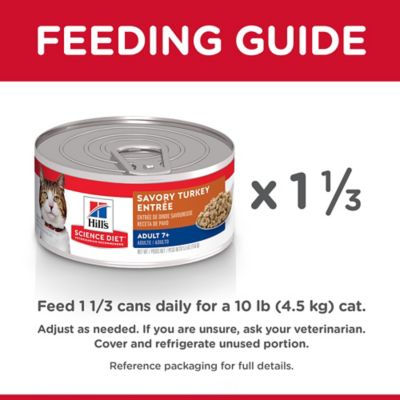 Image showing 6 th Hill's Science Diet Senior 7+ Cat Food, Savory Turkey, Canned, 5.5 oz.