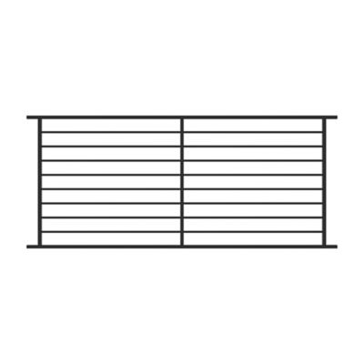 Fortress Building Products Axis Black Steel Railing Level Panel, 53840948